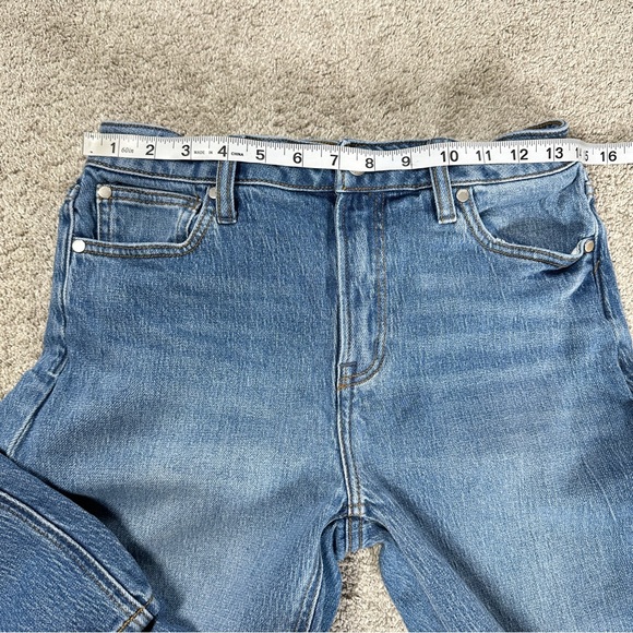 Quince Organic Cotton Comfort Stretch High Rise Crop Wide Leg Jeans Size 29 - Picture 11 of 16